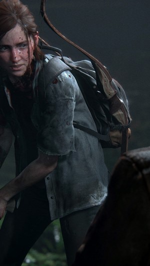 Ellie from The Last of Us Part 2 with a bow