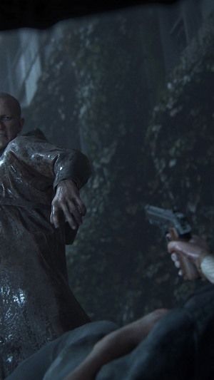 Man with gun in The Last of Us Part 2
