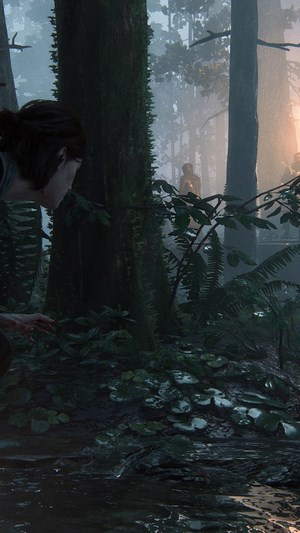 Ellie from The Last of Us Part 2 in a forest