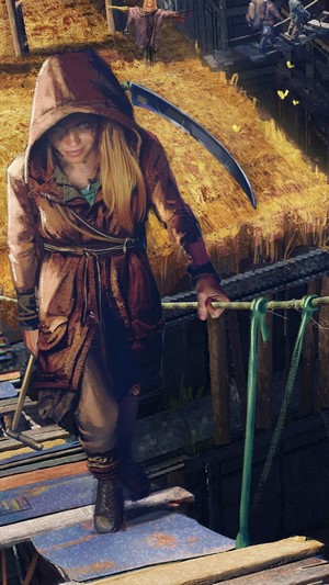 Girl with scythe in Dying Light 2
