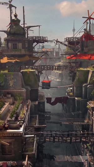 Dying Light 2 cityscape with elevated walkways