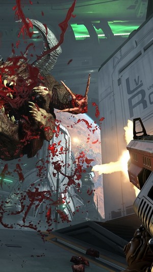 Doom Eternal monster being shot