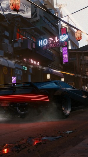 Cyberpunk 2077 Quadra V-Tech HD car driving at night
