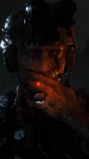 Cliff from Death Stranding smoking