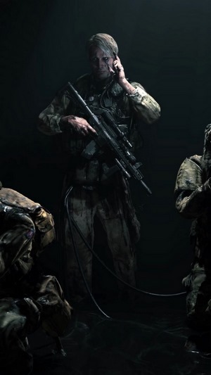 Cliff from Death Stranding with skeleton soldiers