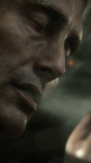 Cliff from Death Stranding smoking