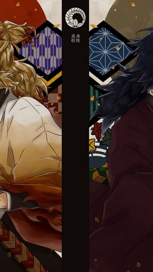 Kyoujurou Rengoku and Giyuu Tomioka from Kimetsu No Yaiba