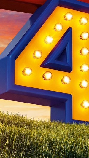 Toy Story 4 marquee number 4 with lights