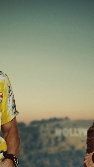 Once Upon a Time in Hollywood with Brad Pitt and Leonardo DiCaprio
