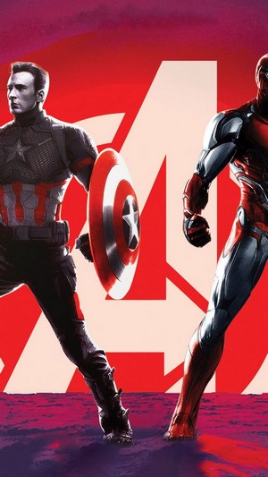 Captain America and Iron Man from Avengers: Endgame