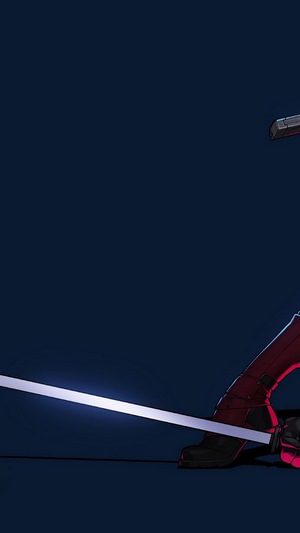 Deadpool with a lightsaber