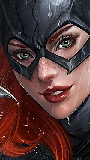 Batgirl in the rain