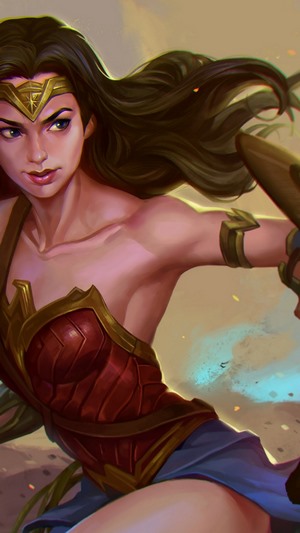 Wonder Woman in battle