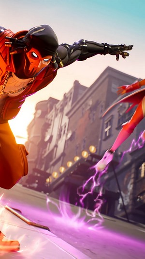 Fortnite X Jumpman characters in action