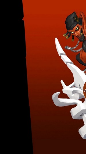 Fortnite character with white bone-like structure