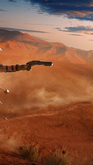 Mozzie from Rainbow Six Siege in a desert
