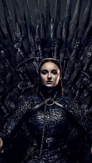 Sansa Stark on the Iron Throne from Game of Thrones