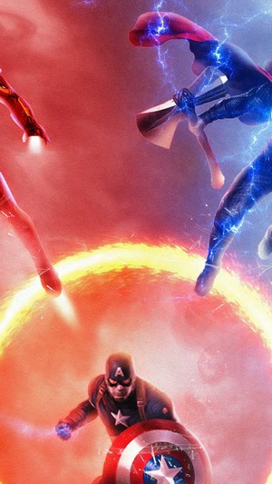 Iron Man, Thor, and Captain America from Avengers: Endgame