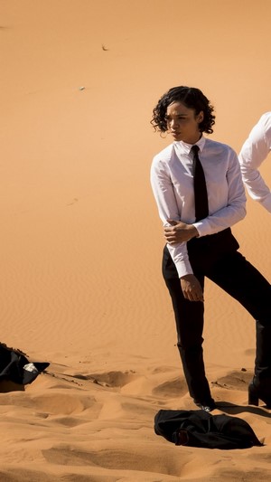 Tessa Thompson from Men in Black: International in desert