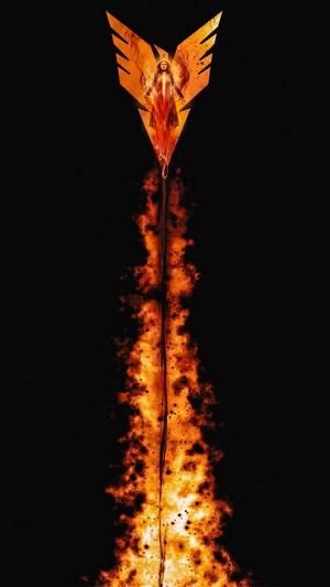 Jean Grey as Dark Phoenix with fiery trail