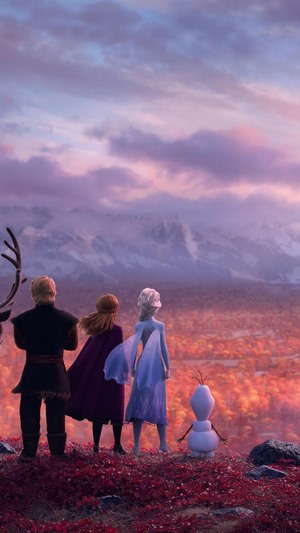 Olaf, Elsa, Anna, Kristoff, and Sven from Frozen 2