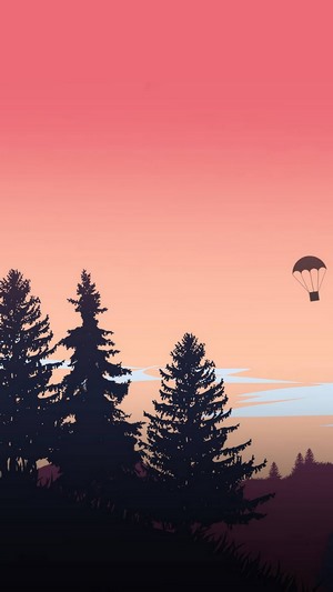 PlayerUnknown's Battlegrounds parachute over forest