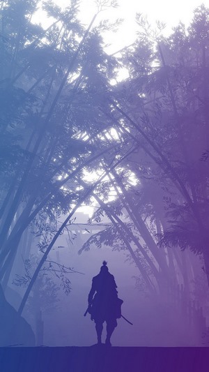 Sekiro from Sekiro: Shadows Die Twice in a bamboo forest