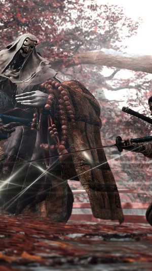 Corrupted Monk from Sekiro: Shadows Die Twice fighting
