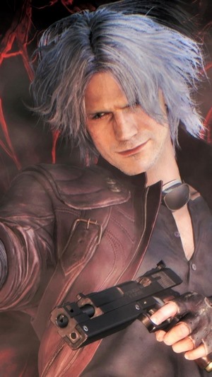 Dante from Devil May Cry 5 with a gun