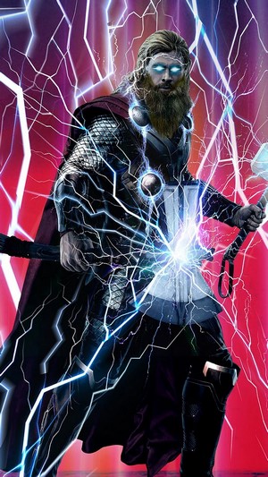 Thor from Avengers: Endgame with Stormbreaker