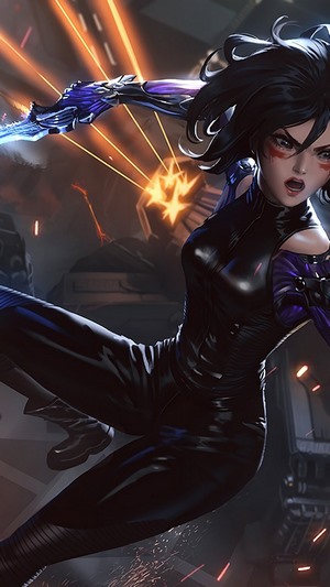 Alita from Alita: Battle Angel with a sword