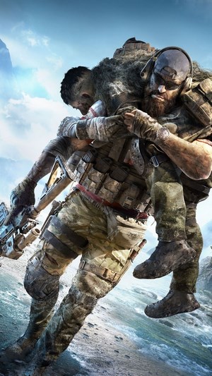 Ghost Recon Breakpoint soldiers carrying injured comrade