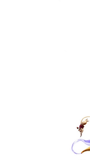 Aladdin character jumping with purple smoke