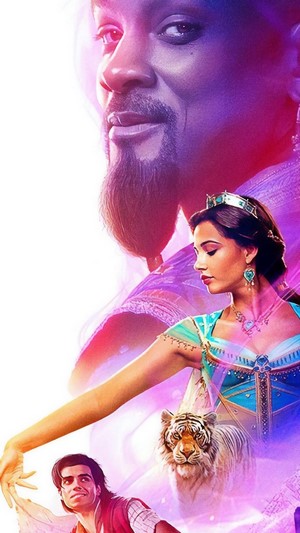 Aladdin, Princess Jasmine, and Genie from Aladdin (2019)