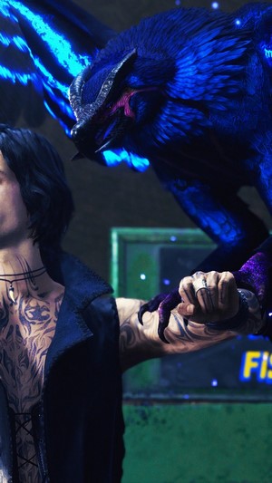 V and Griffon from Devil May Cry 5