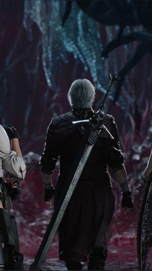 Nero from Devil May Cry 5 with a large sword