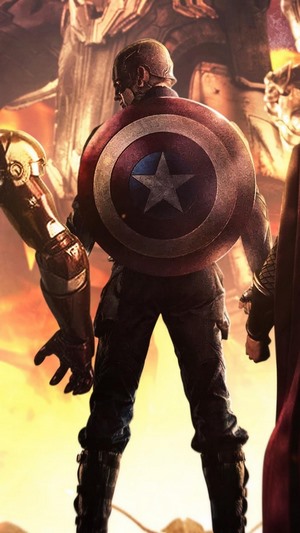 Captain America and Iron Man from Avengers: Endgame