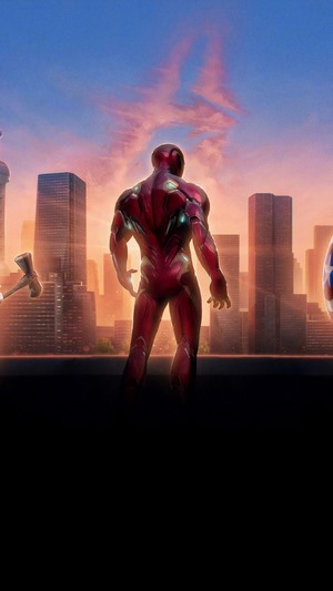 Iron Man, Thor, Hawkeye, and Captain America from Avengers: Endgame