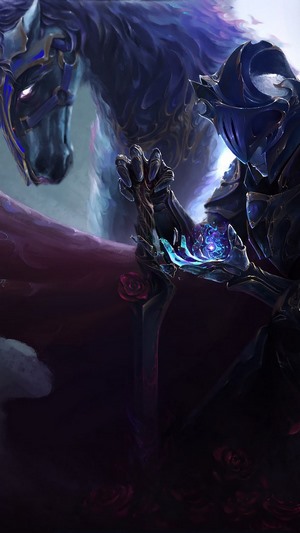 Dark Knight Warrior Sword Horse Fantasy