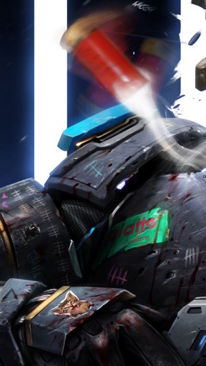 Mech Soldier with Bullet Wound