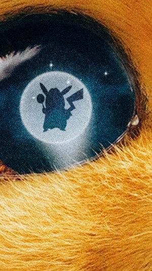 Detective Pikachu in a Moon Reflection