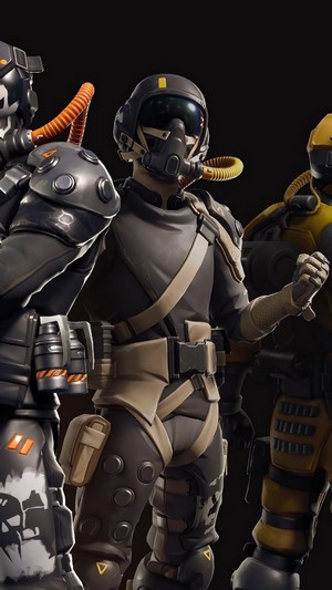 Fortnite characters in futuristic suits