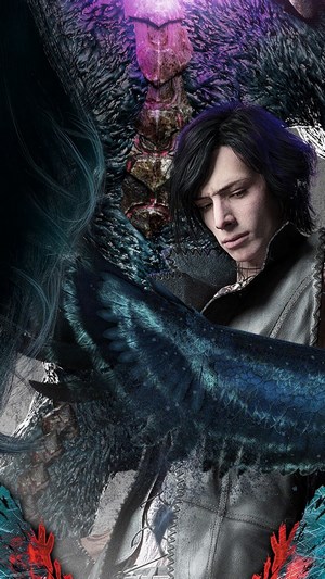 V and a demon from Devil May Cry 5