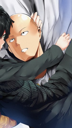 Saitama and Fubuki from One Punch Man