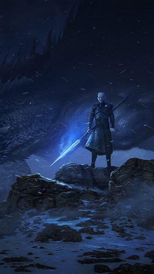 Night King from Game of Thrones with a dragon