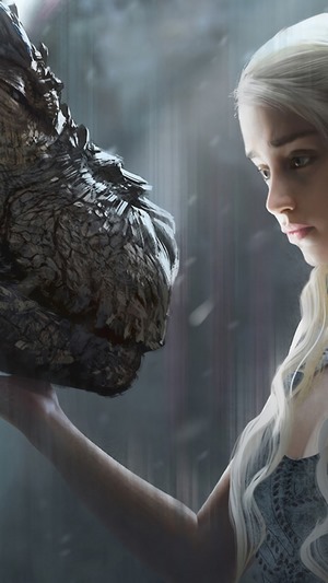 Daenerys Targaryen and Dragon from Game of Thrones