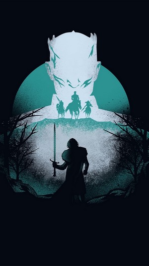 Jon Snow and Night King from Game of Thrones