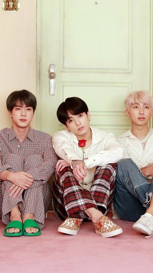 BTS members Jin, Jungkook, and RM