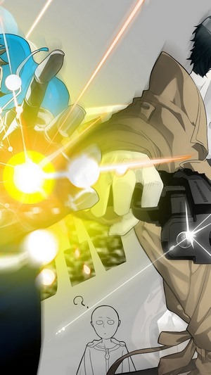 Genos and Zombieman from One Punch Man