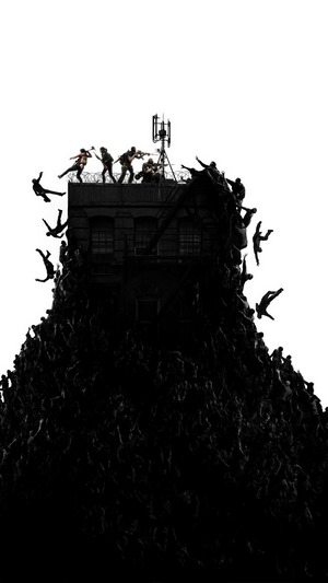 World War Z Zombie Horde on Building